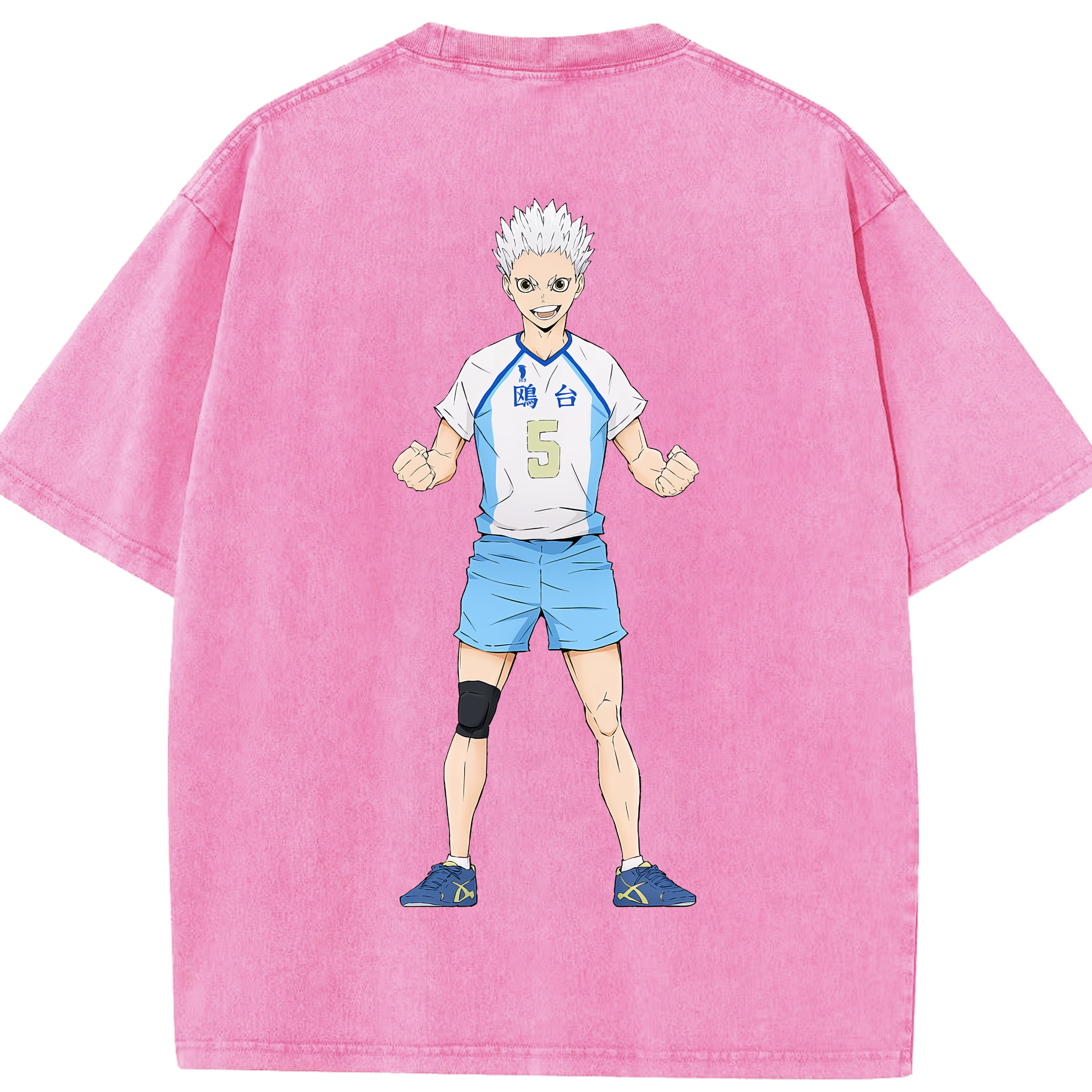 （画像用） ハイキュー!! Haikyu!! 綿100% ヴィンテージ風 半袖Tシャツ（背面プリント）